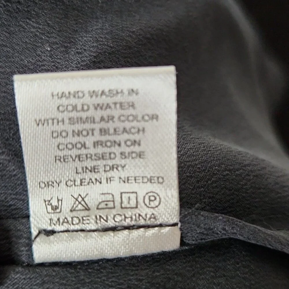 NEW Quince 100% Washable Silk Pajama Tank Black Sz L - Picture 8 of 9